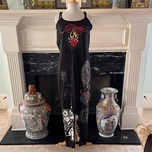 Ed Hardy colorful iconic tattoo art bodysuit